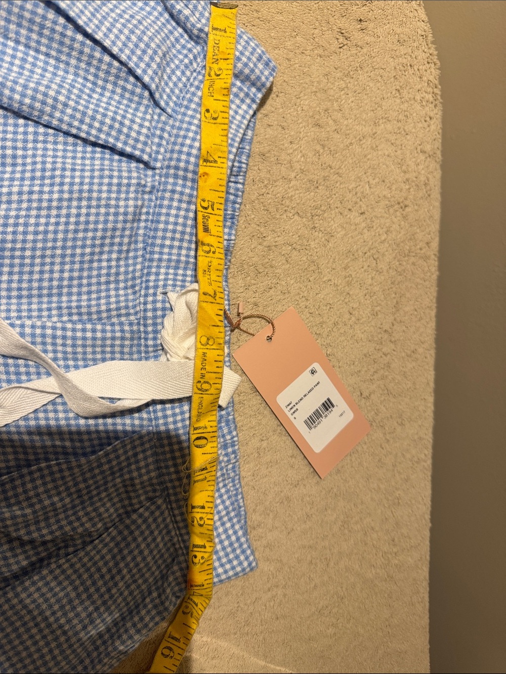 Eberjey Light Blue Gingham pijama set - Picture 9 of 10